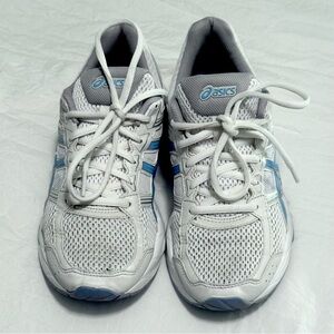 ASICS White and Blue Athletic Shoes